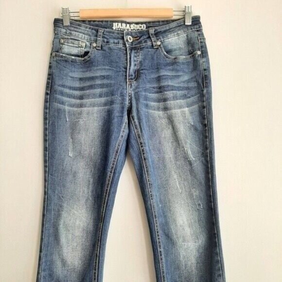 PARASUCO Distressed Skinny Fit Blue Jeans Sz 28 - Picture 3 of 9